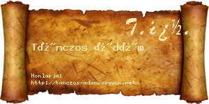 Tánczos Ádám névjegykártya